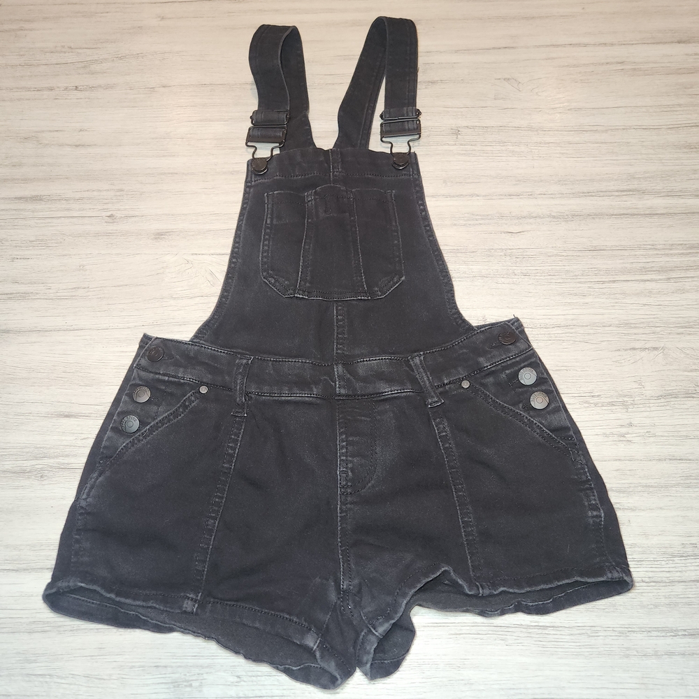 Blue Spice Denim Short Overalls Juniors Black Size 5/6 L3